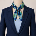 Georgette Scarf Blue floral scarf, 1500x1500