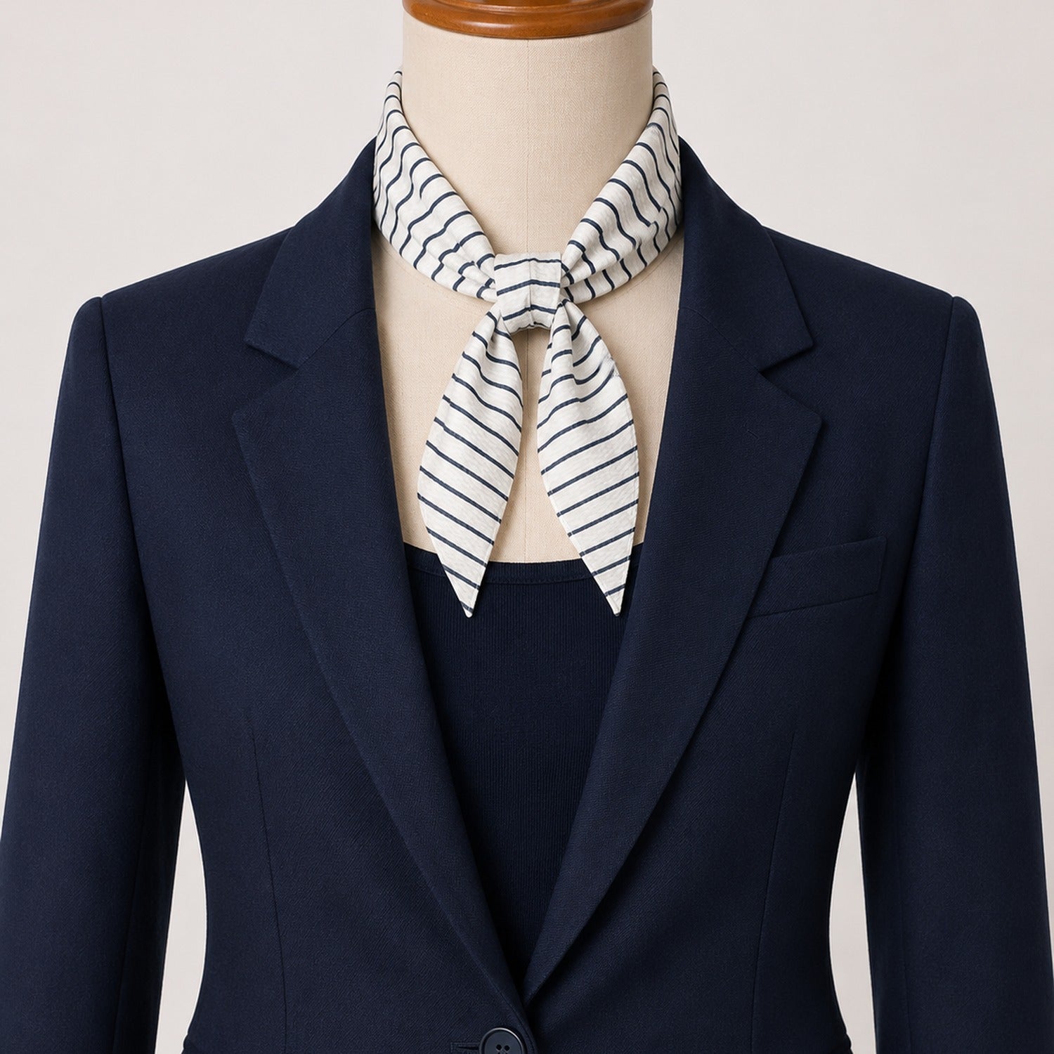 Georgette Scarf Off-White striped scarf, 1500x1500